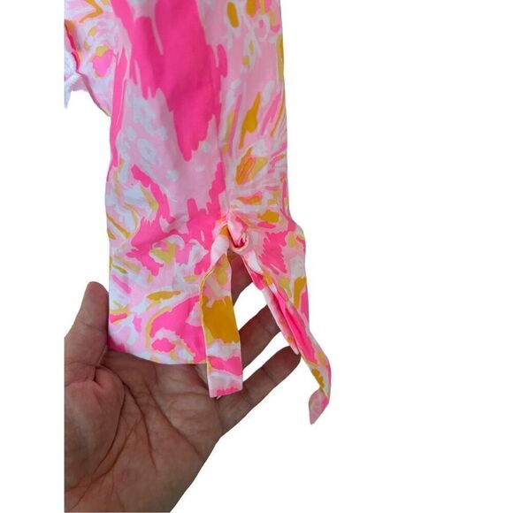 Lilly Pulitzer Girls Multicolor Floral Print Sleeveless Shift Dress Size 10 - Picture 4 of 10